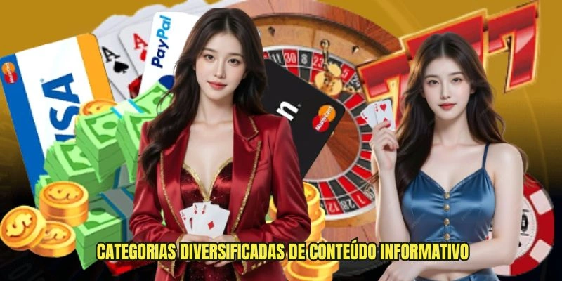 Categorias diversificadas de conteúdo informativo