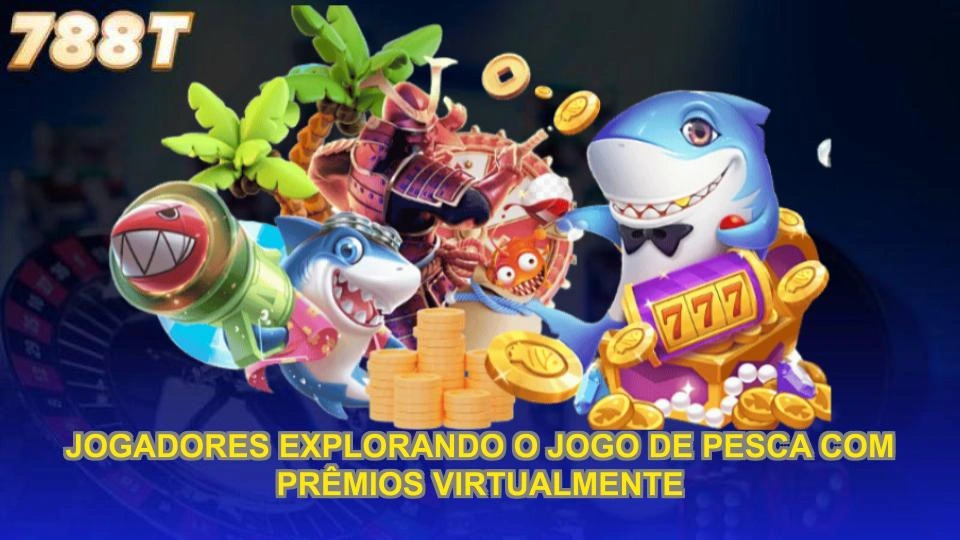 Jogadores explorando o jogo de pesca com prêmios virtualmente