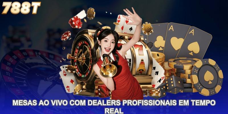 Mesas ao vivo com dealers profissionais em tempo real